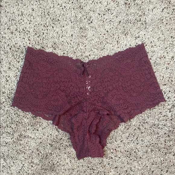 Victoria's Secret Other - NWOT Vintage Victoria’s Secret Purple‎ Lace Cheeky Panty Size Large